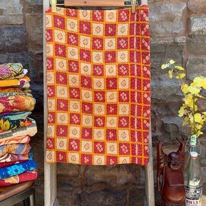 ✨VINTAGE KANTHA SARI BOHO PILLOW CUSHION COVER